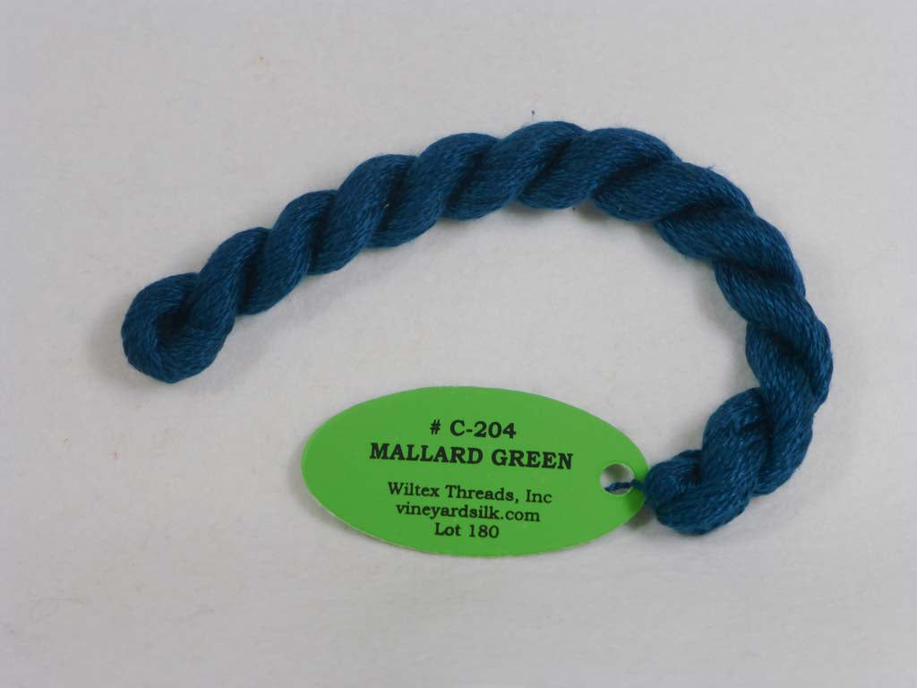 Vineyard Silk Classic 204 Mallard Green by Wiltex Threads From Beehive Needle Arts