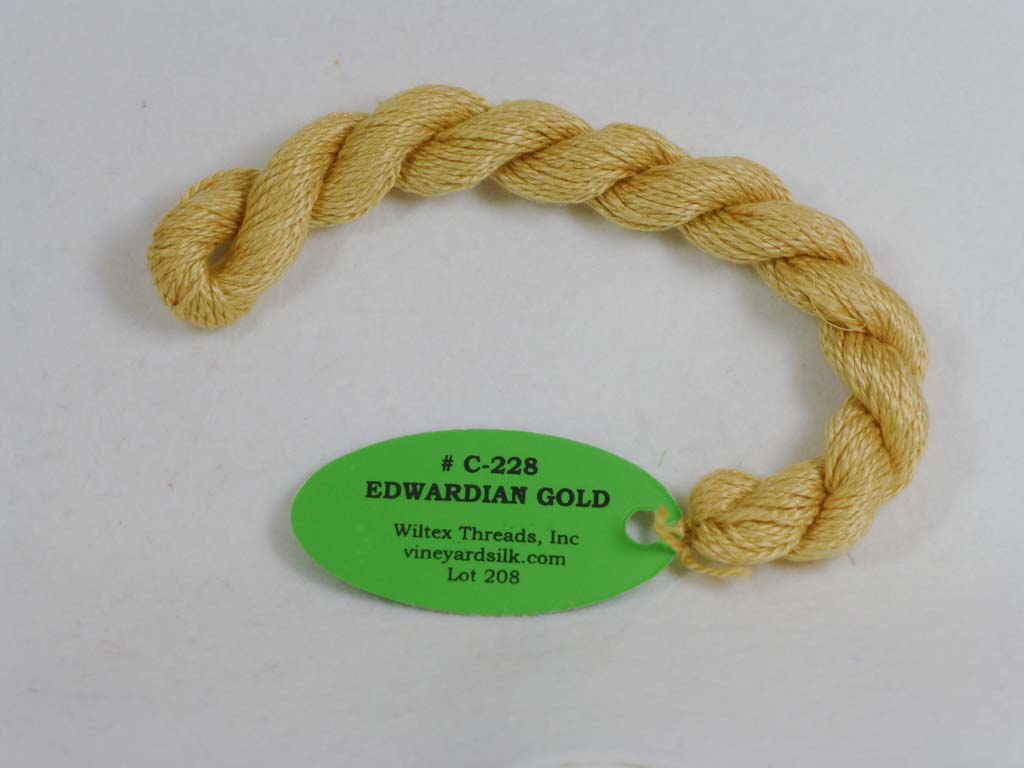Vineyard Silk Classic 228 Edwardian Gold by Wiltex Threads From Beehive Needle Arts