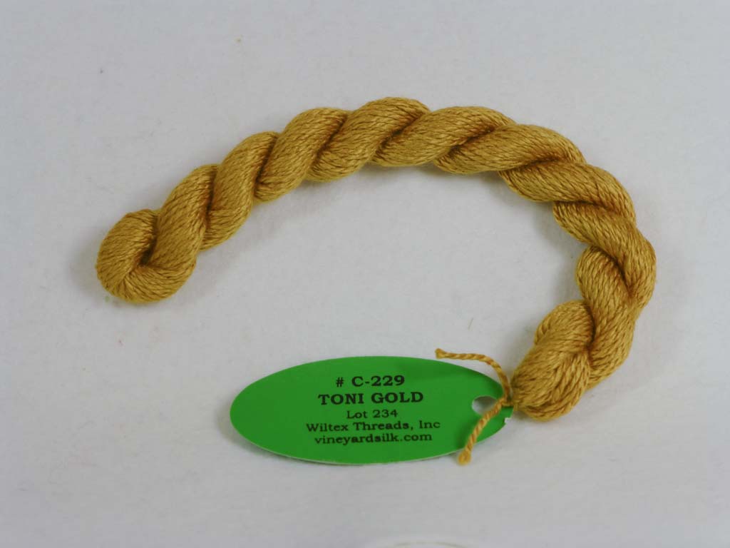 Vineyard Silk Classic 229 Toni Gold by Wiltex Threads From Beehive Needle Arts