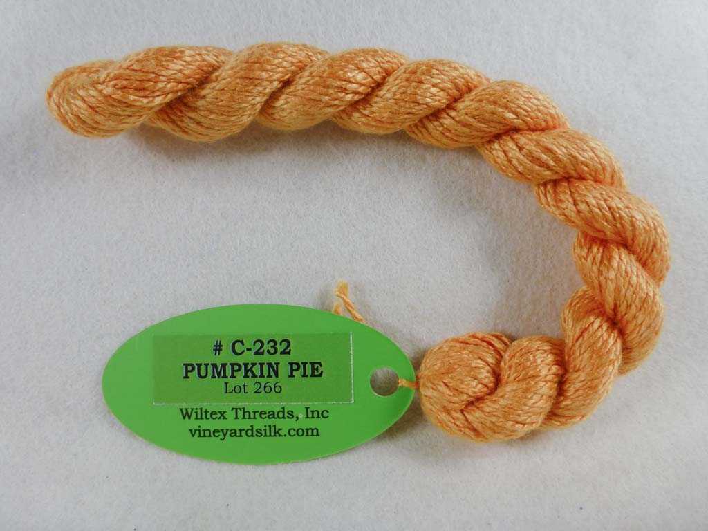 Vineyard Silk Classic 232 Pumpkin Pie by Wiltex Threads From Beehive Needle Arts
