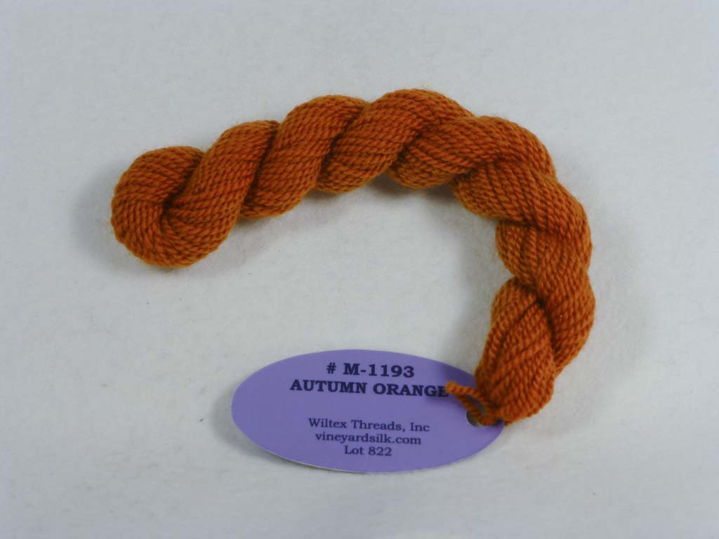 Vineyard Merino 1193 Autumn Orange by Wiltex Threads From Beehive Needle Arts