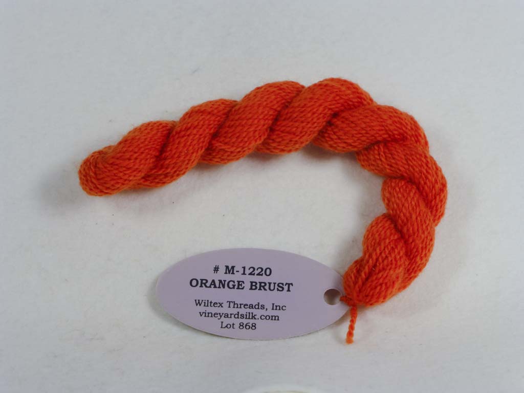 Vineyard Merino 1220 Orange Burst by Wiltex Threads From Beehive Needle Arts