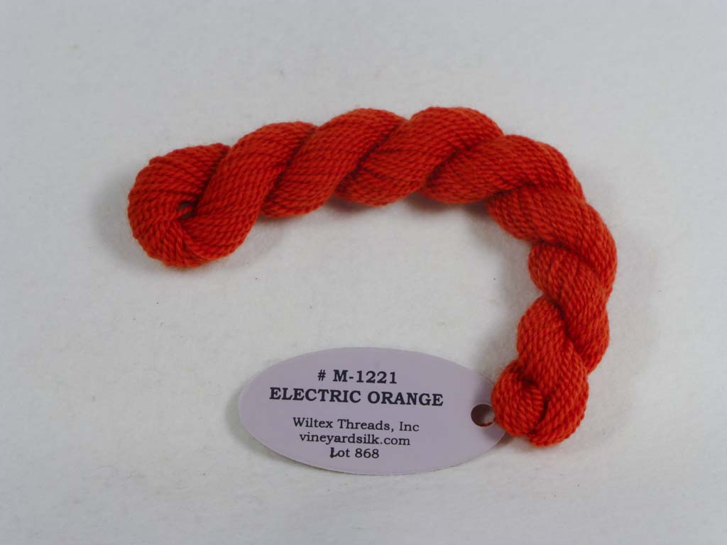 Vineyard Merino 1221 Electric Orange by Wiltex Threads From Beehive Needle Arts