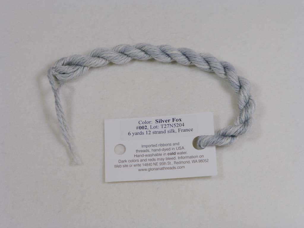 Gloriana Silk Floss 002 Silver Fox by Gloriana From Beehive Needle Arts