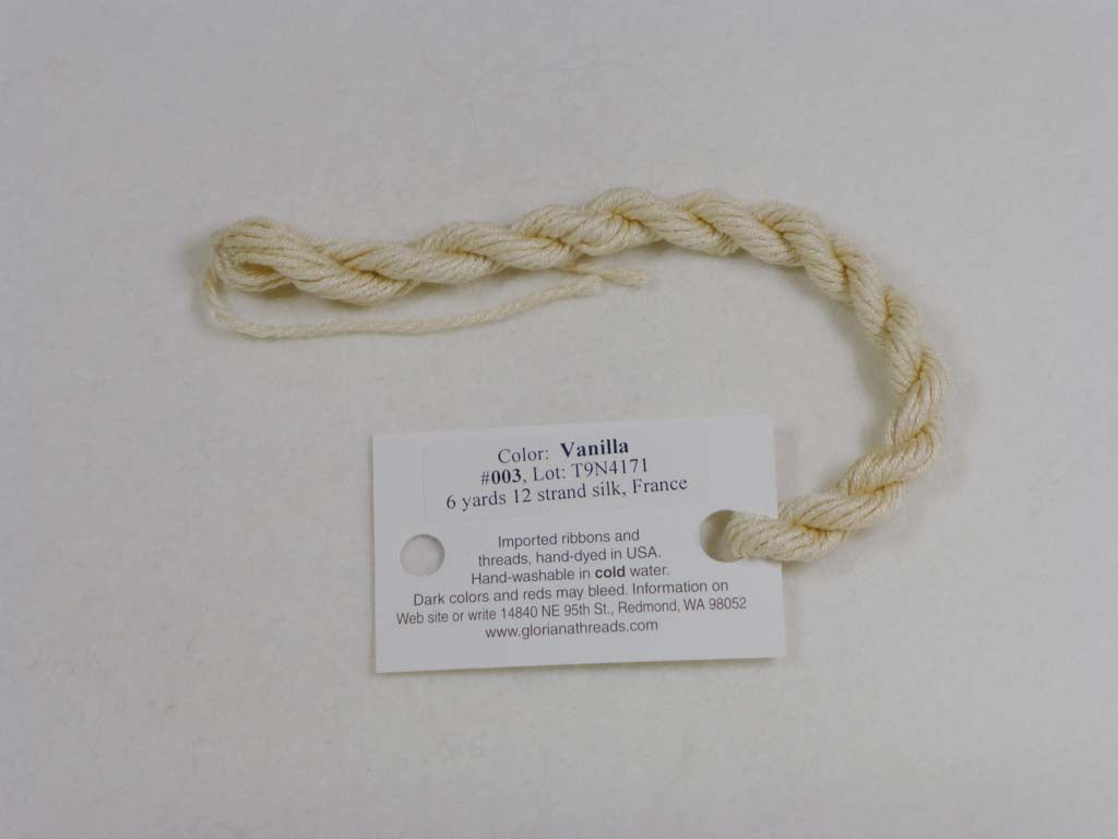 Gloriana Silk Floss 003 Vanilla by Gloriana From Beehive Needle Arts