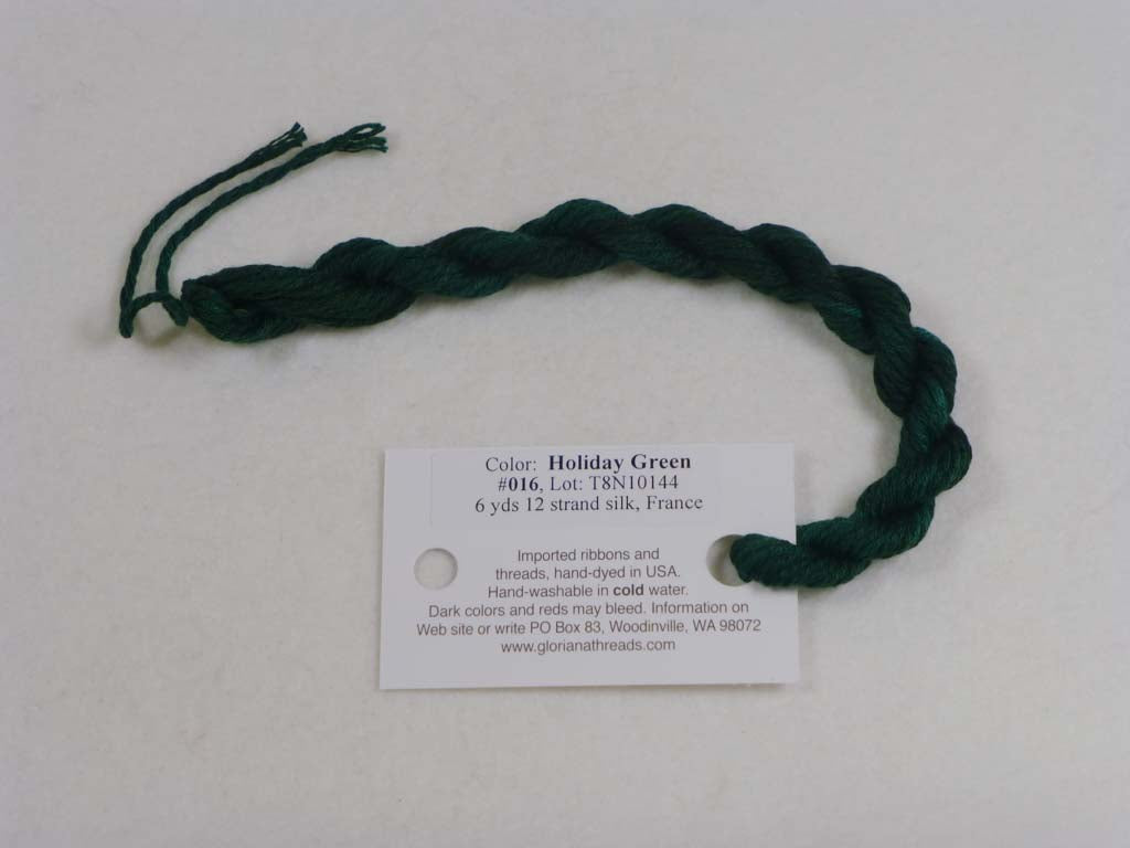 Gloriana Silk Floss 016 Holiday Green by Gloriana From Beehive Needle Arts