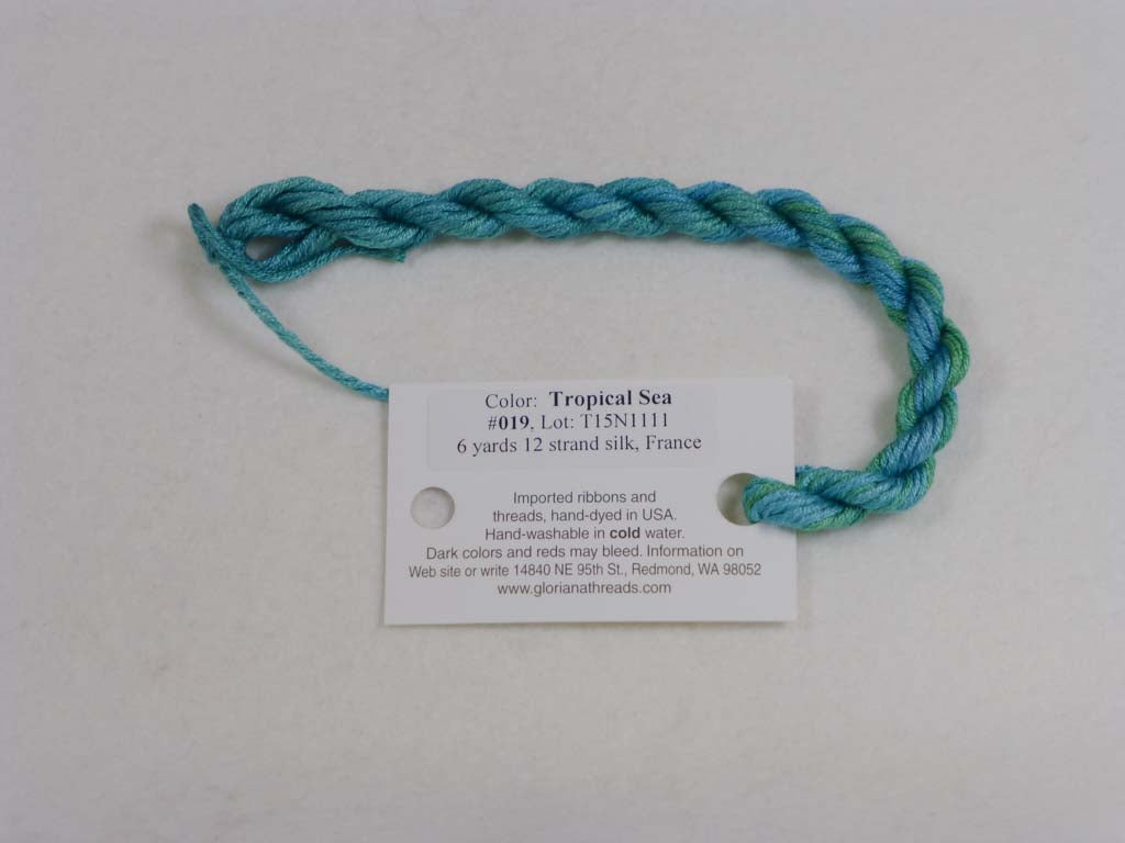 Gloriana Silk Floss 019 Tropical Sea by Gloriana From Beehive Needle Arts