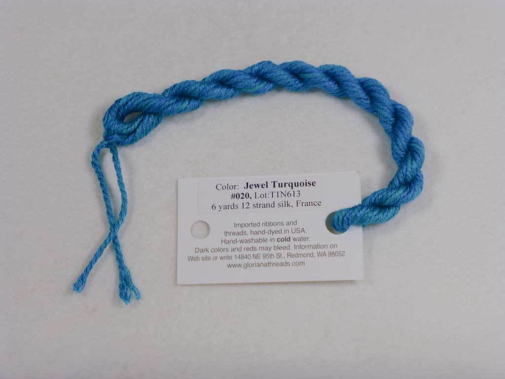Gloriana Silk Floss 020 Jewel Turquoise by Gloriana From Beehive Needle Arts
