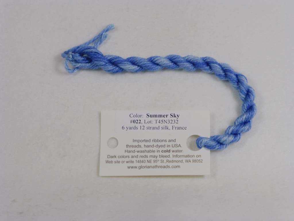Gloriana Silk Floss 022 Summer Sky by Gloriana From Beehive Needle Arts