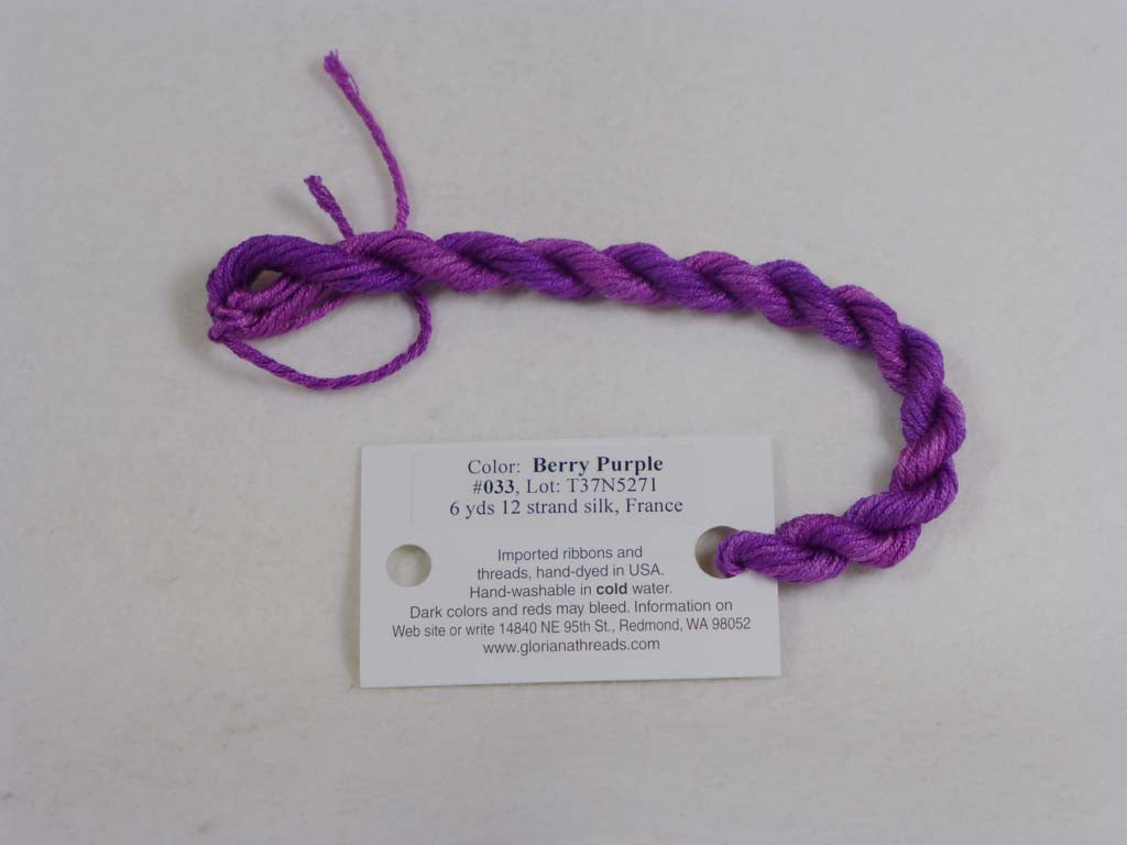 Gloriana Silk Floss 033 Berry Purple by Gloriana From Beehive Needle Arts