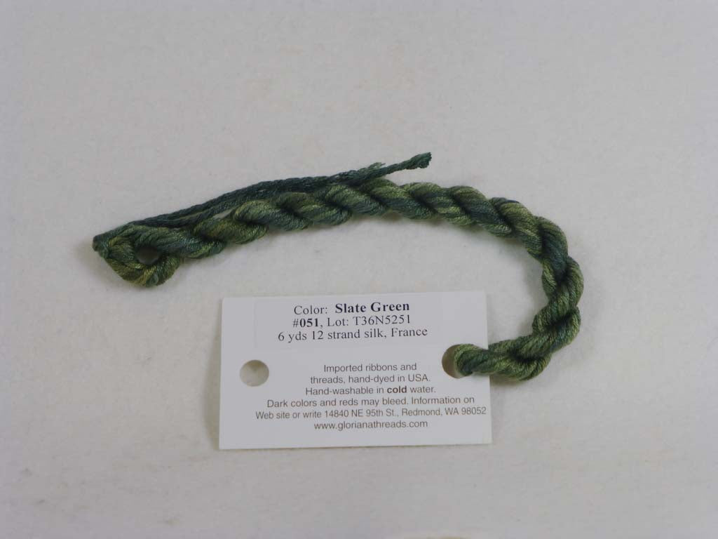 Gloriana Silk Floss 051 Slate Green by Gloriana From Beehive Needle Arts