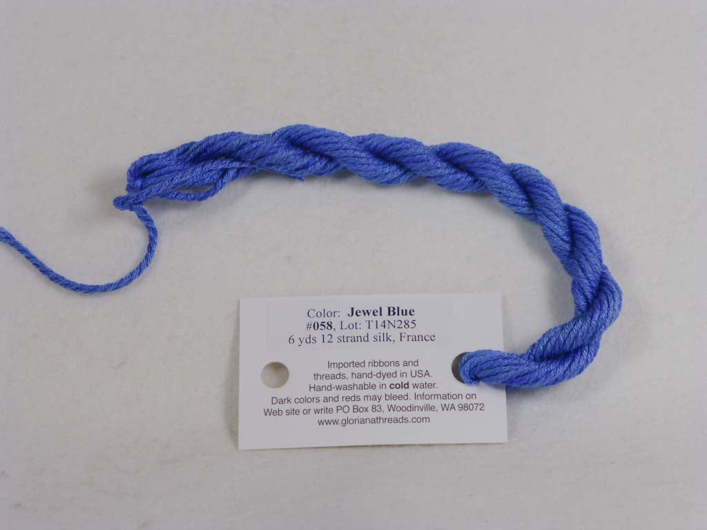 Gloriana Silk Floss 058 Jewel Blue by Gloriana From Beehive Needle Arts