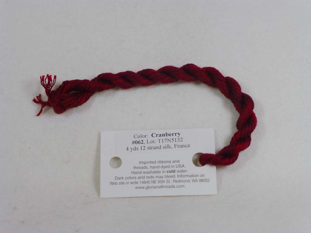 Gloriana Silk Floss 062 Cranberry by Gloriana From Beehive Needle Arts