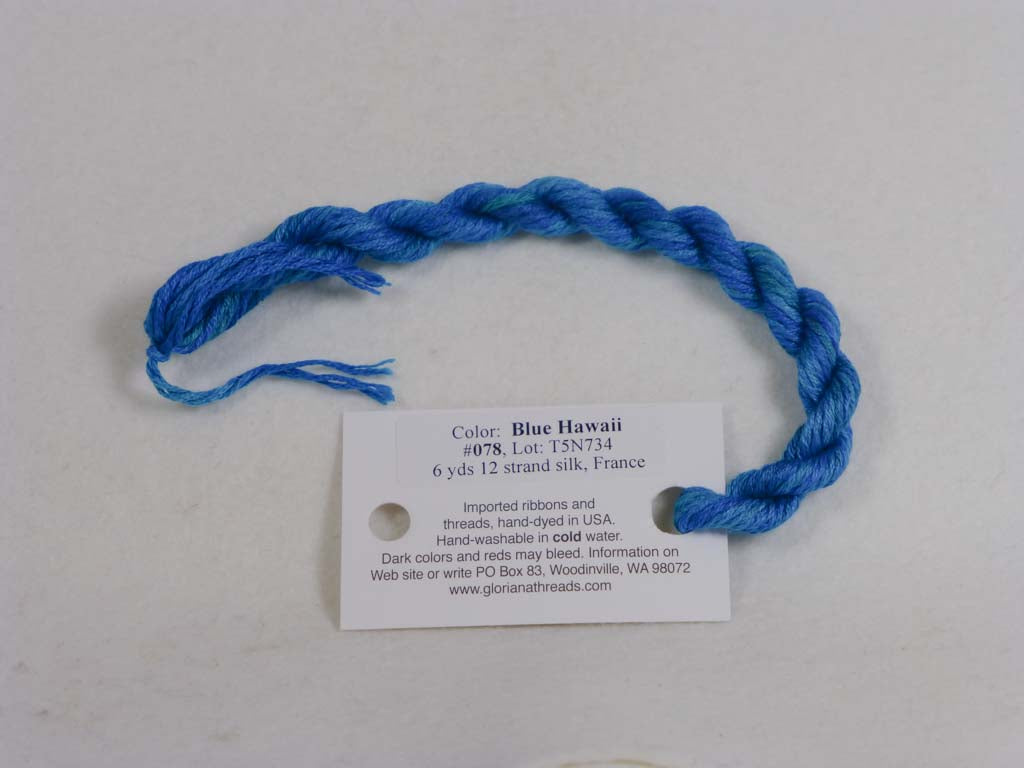 Gloriana Silk Floss 078 Blue Hawaii by Gloriana From Beehive Needle Arts