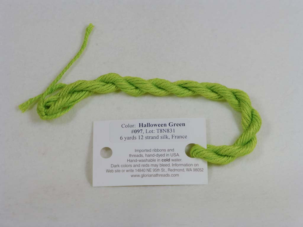 Gloriana Silk Floss 097 Halloween Green by Gloriana From Beehive Needle Arts