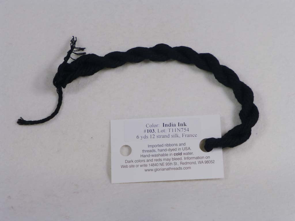 Gloriana Silk Floss 103 India Ink by Gloriana From Beehive Needle Arts