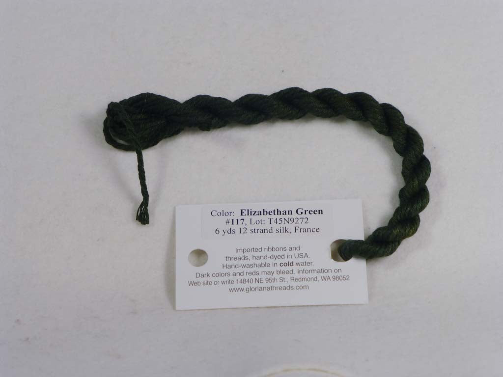 Gloriana Silk Floss 117 Elizabethan Green by Gloriana From Beehive Needle Arts