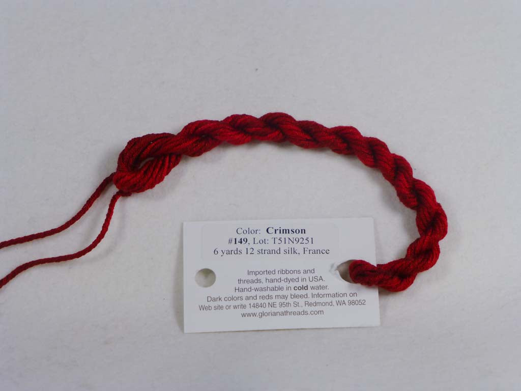 Gloriana Silk Floss 149 Crimson by Gloriana From Beehive Needle Arts