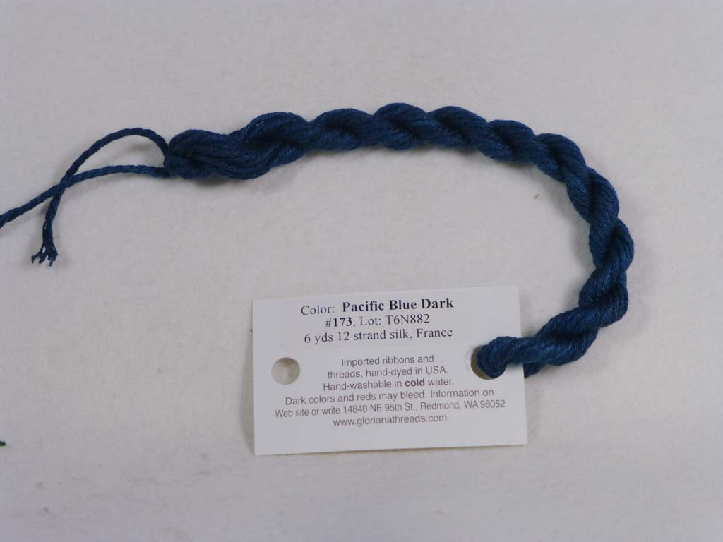 Gloriana Silk Floss 173 Pacific Blue Dark by Gloriana From Beehive Needle Arts