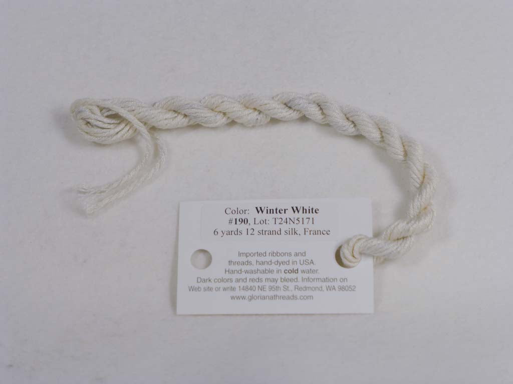 Gloriana Silk Floss 190 Winter White by Gloriana From Beehive Needle Arts