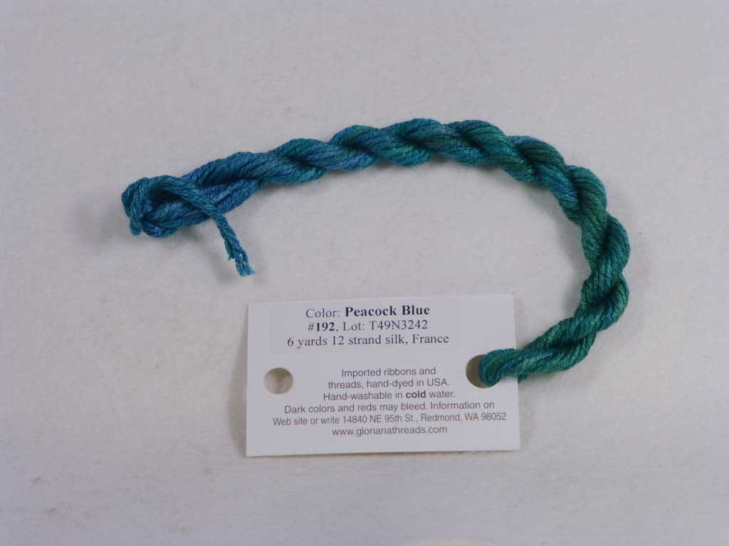 Gloriana Silk Floss 192 Peacock Blue by Gloriana From Beehive Needle Arts