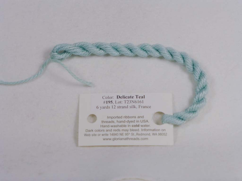 Gloriana Silk Floss 195 Delicate Teal by Gloriana From Beehive Needle Arts