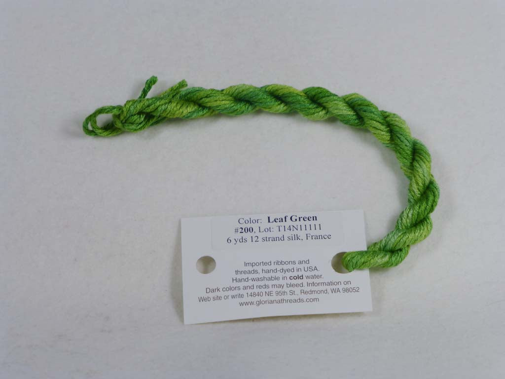 Gloriana Silk Floss 200 Leaf Green by Gloriana From Beehive Needle Arts