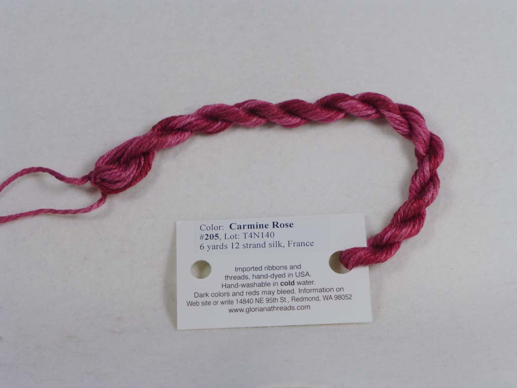 Gloriana Silk Floss 205 Carmine Rose by Gloriana From Beehive Needle Arts