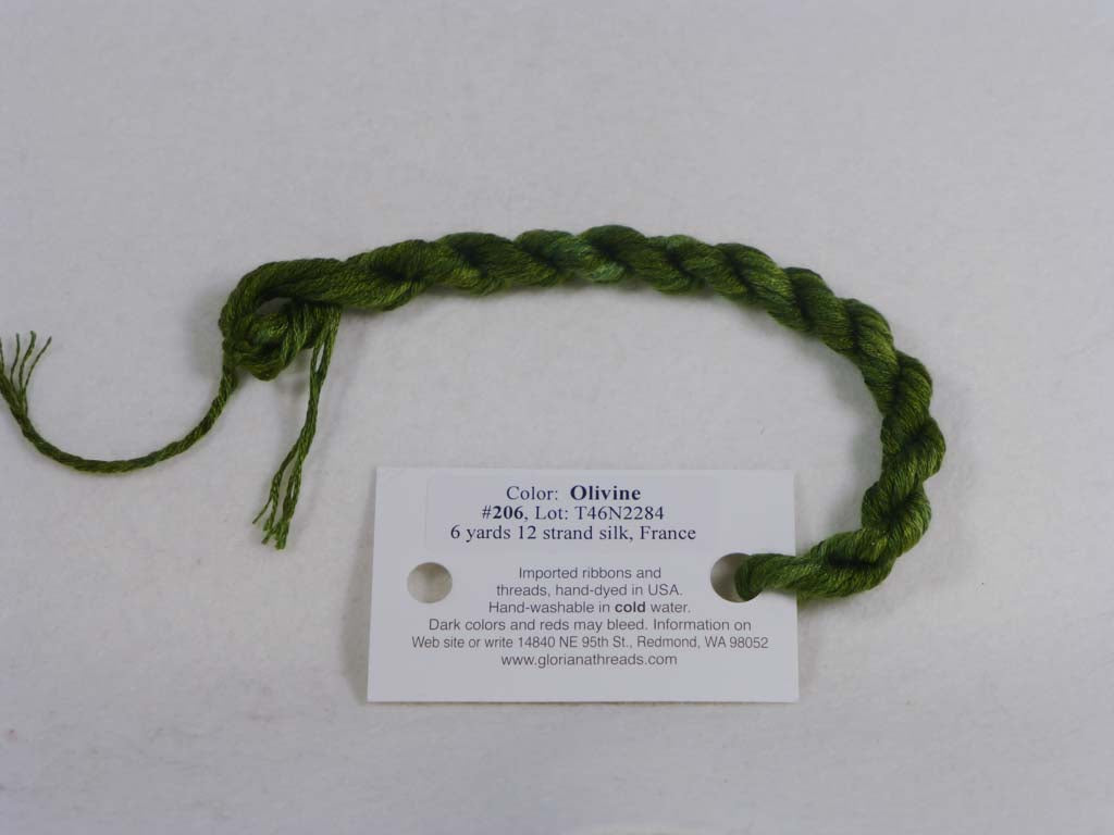 Gloriana Silk Floss 206 Olivine by Gloriana From Beehive Needle Arts