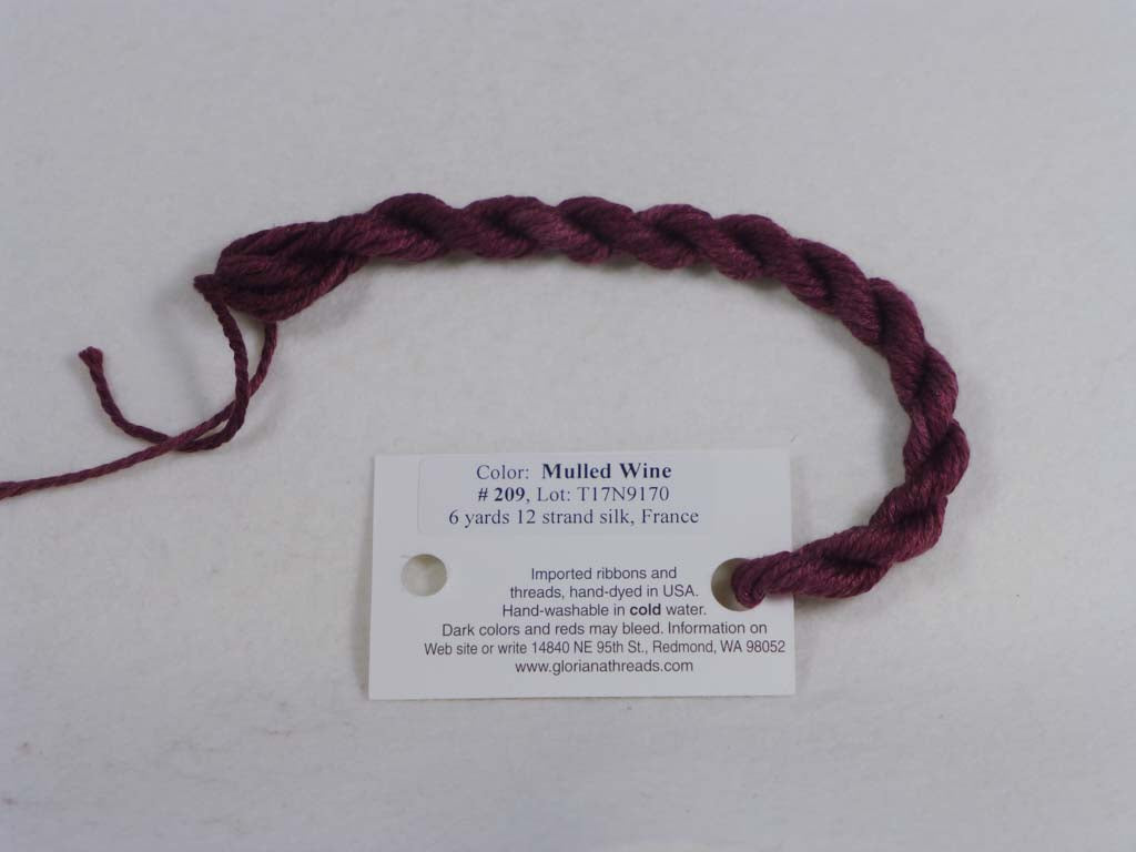 Gloriana Silk Floss 209 Mulled Wine by Gloriana From Beehive Needle Arts