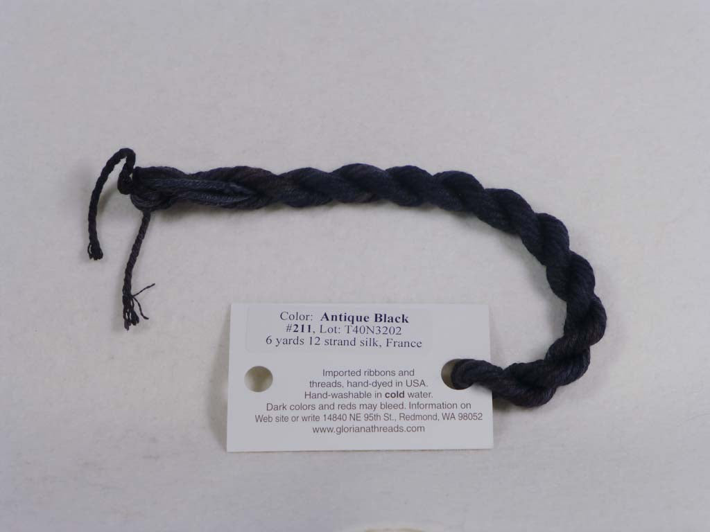 Gloriana Silk Floss 211 Antique Black by Gloriana From Beehive Needle Arts