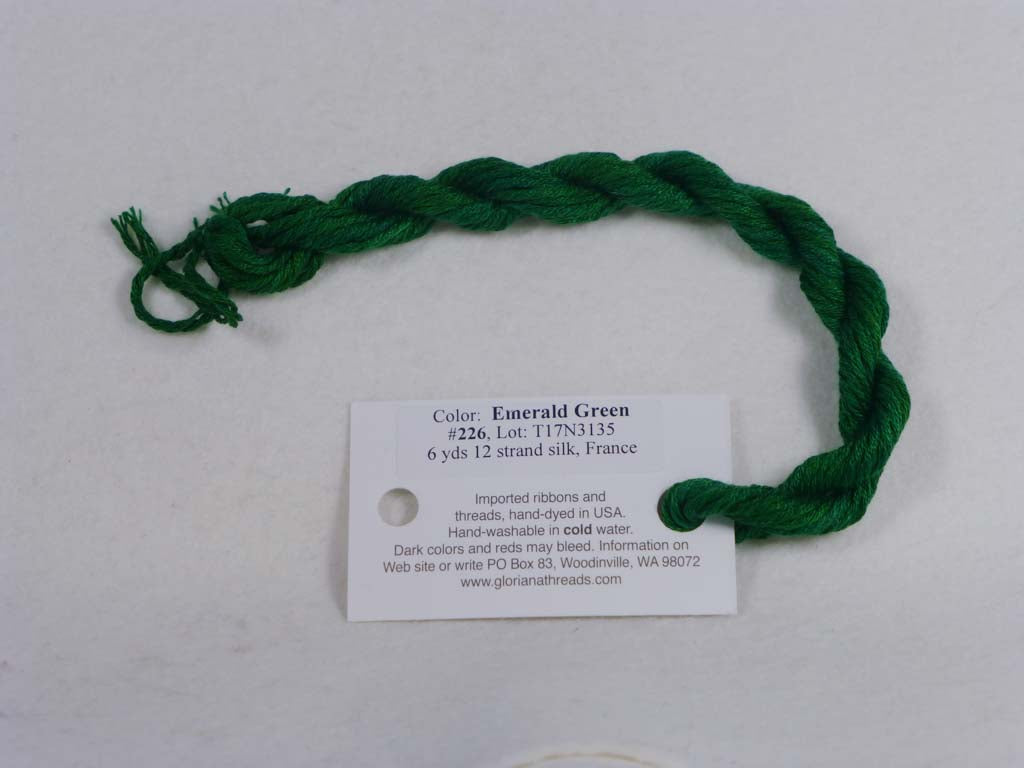 Gloriana Silk Floss 226 Emerald Green by Gloriana From Beehive Needle Arts