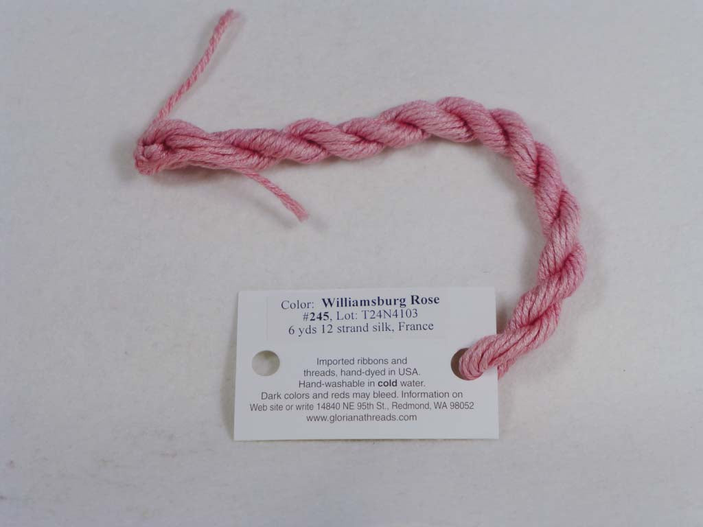 Gloriana Silk Floss 245 Williamsburg Rose by Gloriana From Beehive Needle Arts