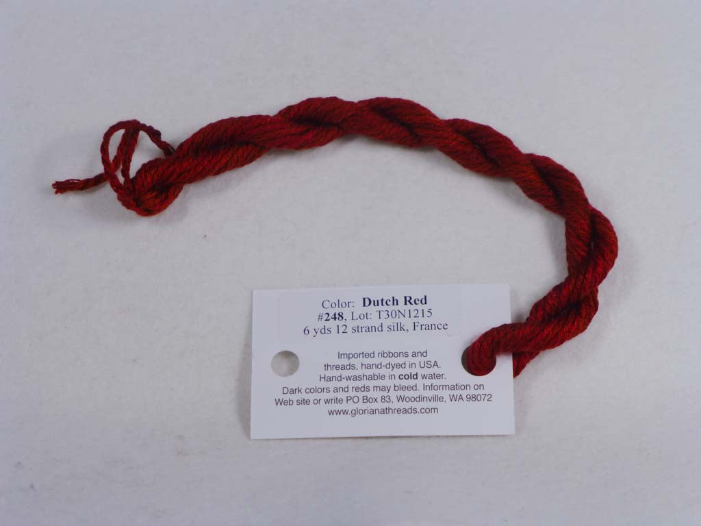 Gloriana Silk Floss 248 Dutch Red by Gloriana From Beehive Needle Arts