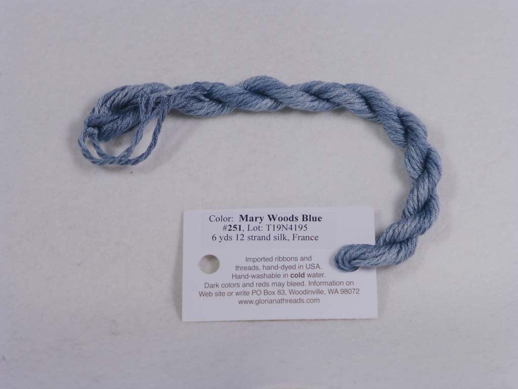 Gloriana Silk Floss 251 Mary Woods Blue by Gloriana From Beehive Needle Arts
