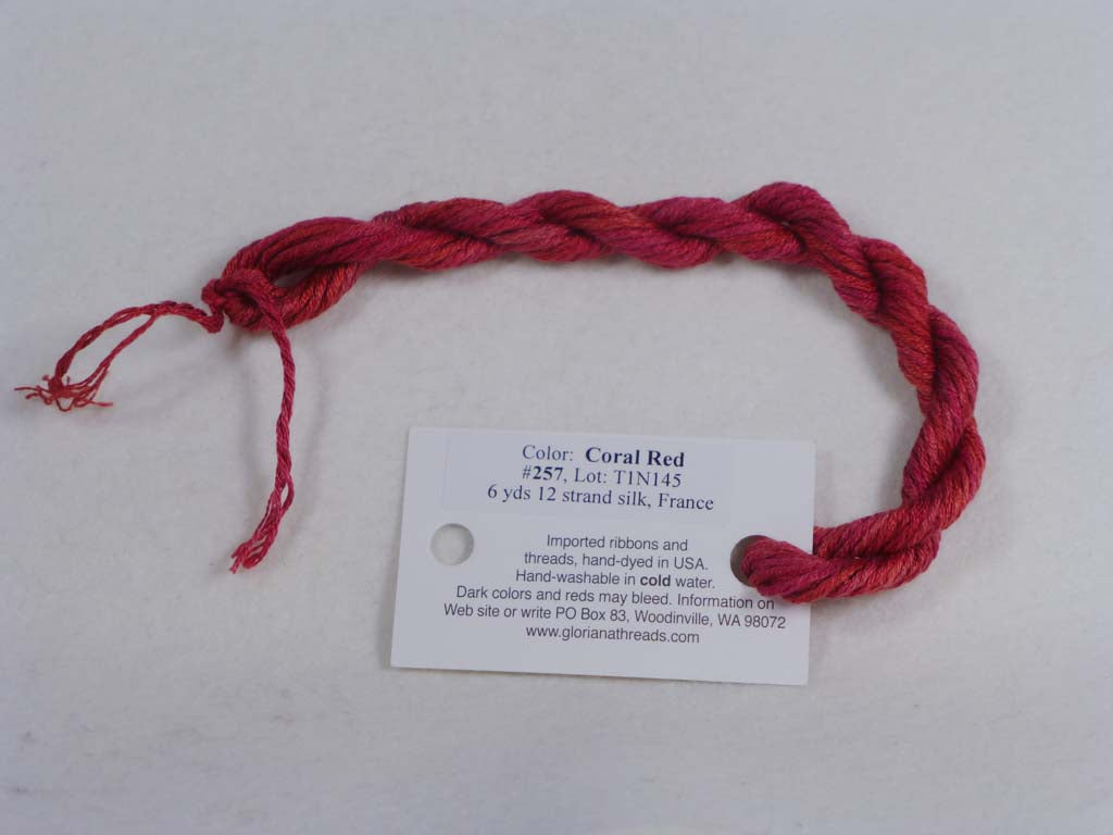 Gloriana Silk Floss 257 Coral Red by Gloriana From Beehive Needle Arts