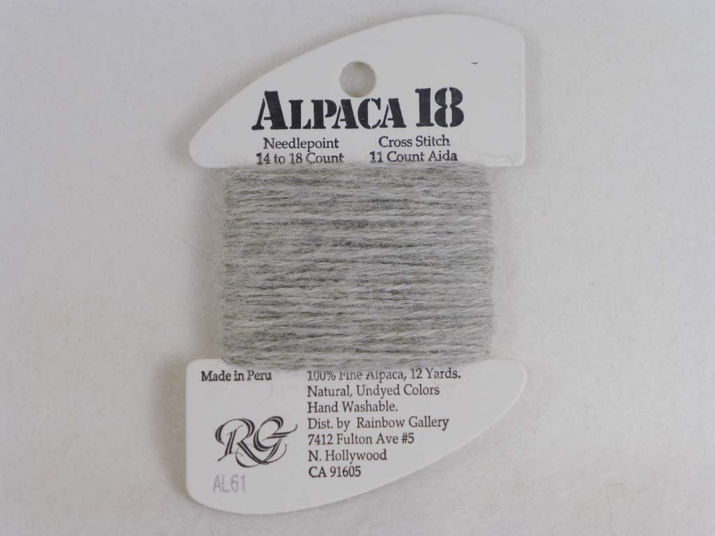 Alpaca 18 AL61 Gray by Rainbow Gallery From Beehive Needle Arts