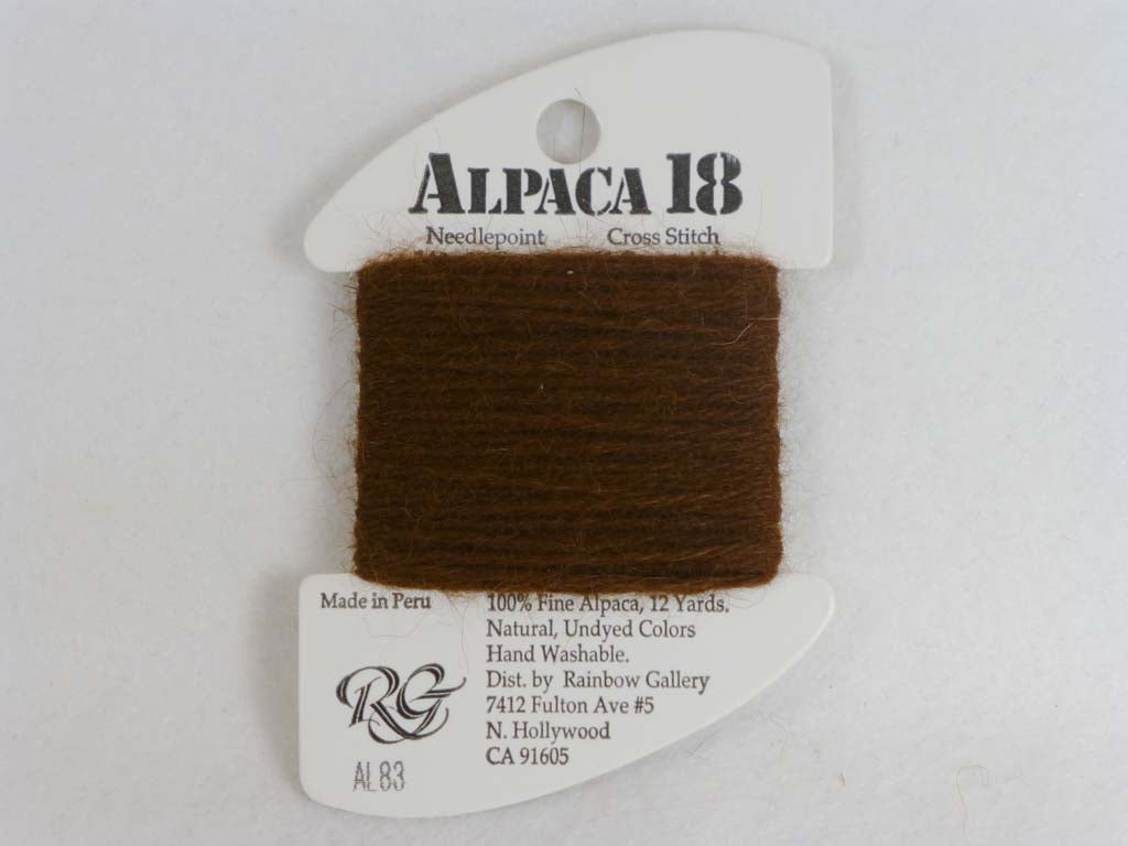 Alpaca 18 AL83 Brown by Rainbow Gallery From Beehive Needle Arts