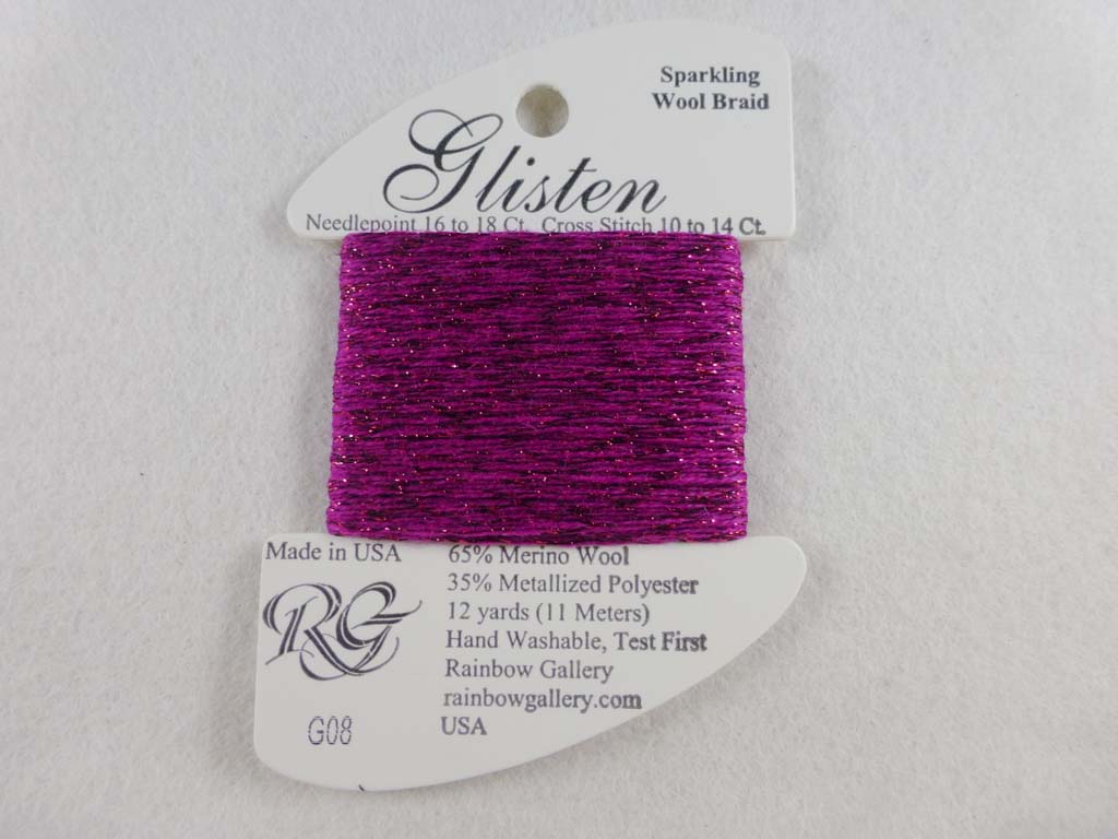 Glisten G08 Radiant Orchid by Rainbow Gallery From Beehive Needle Arts
