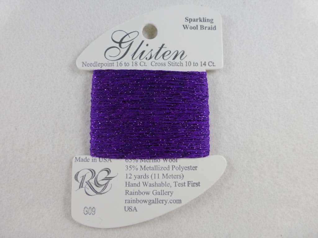 Glisten G09 Sparkling Grape by Rainbow Gallery From Beehive Needle Arts
