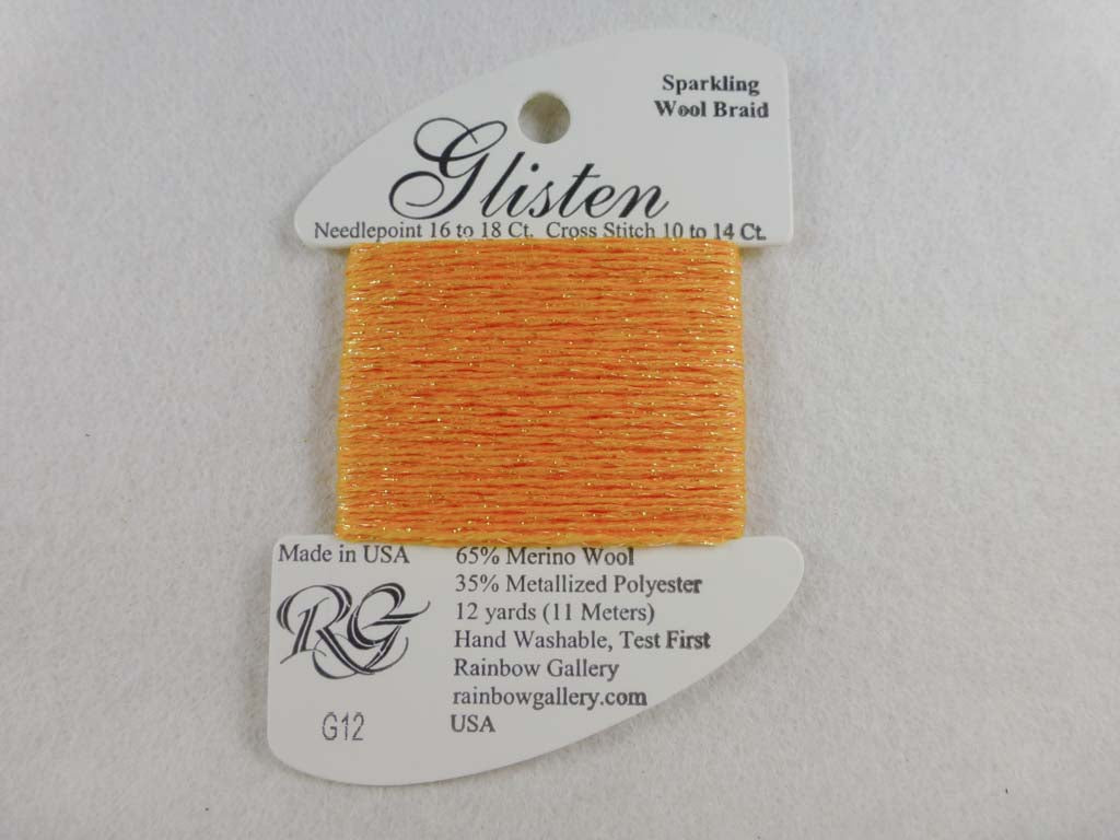 Glisten G12 Radiant Yellow by Rainbow Gallery From Beehive Needle Arts