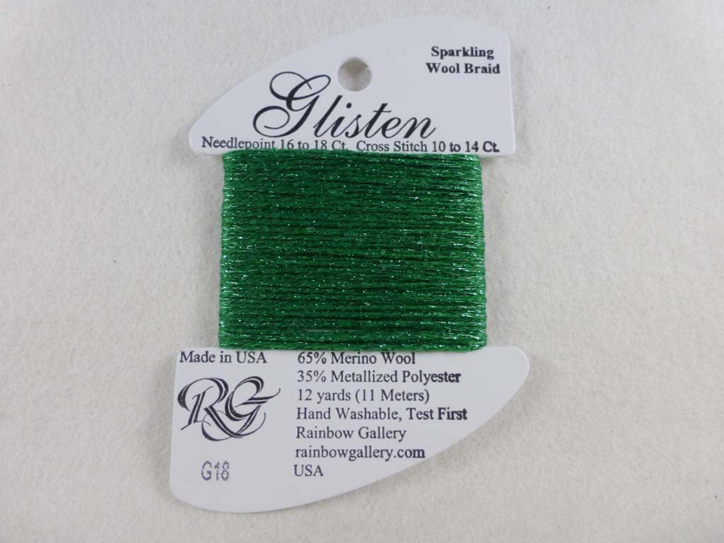 Glisten G18 Frosty Spruce by Rainbow Gallery From Beehive Needle Arts