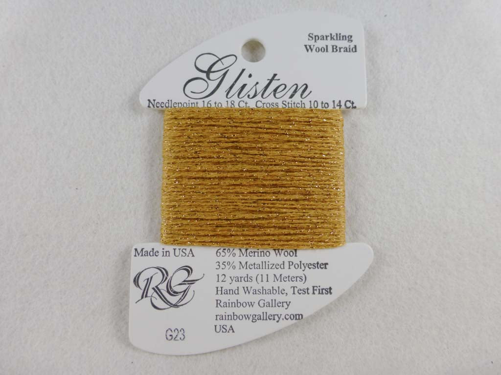 Glisten G23 Golden Glow by Rainbow Gallery From Beehive Needle Arts
