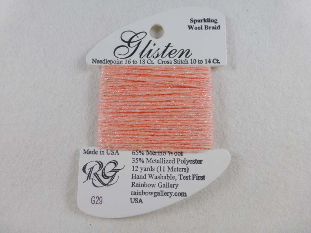 Glisten G29 Peach Melba by Rainbow Gallery From Beehive Needle Arts