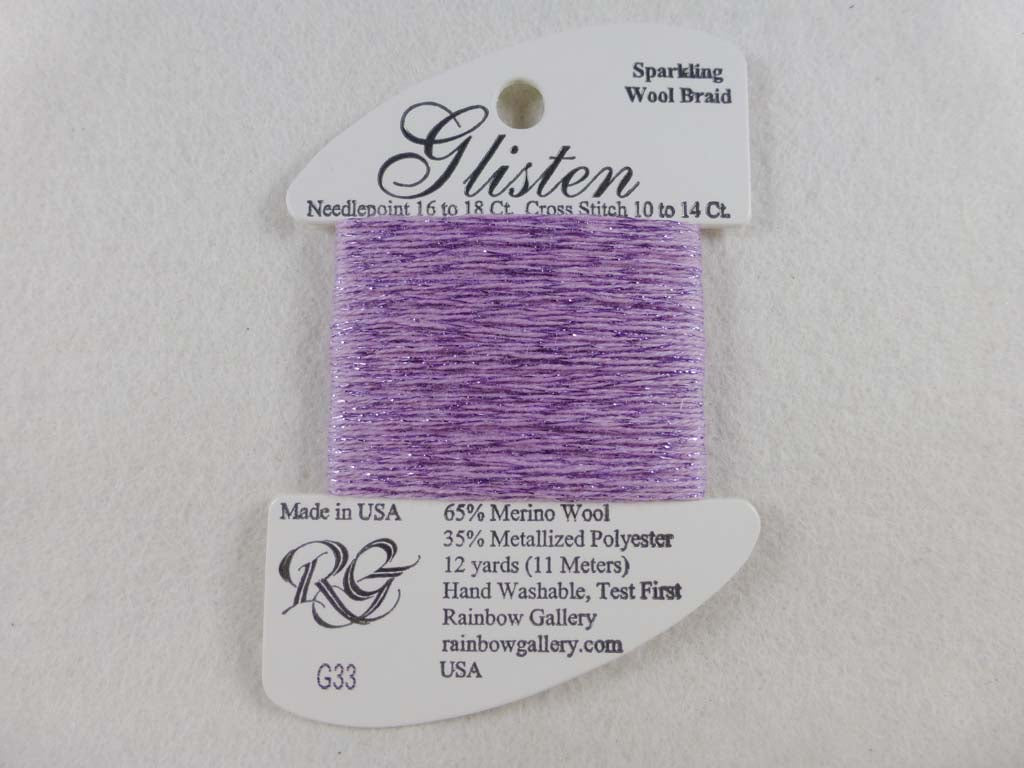 Glisten G33 Sheer Lilac by Rainbow Gallery From Beehive Needle Arts