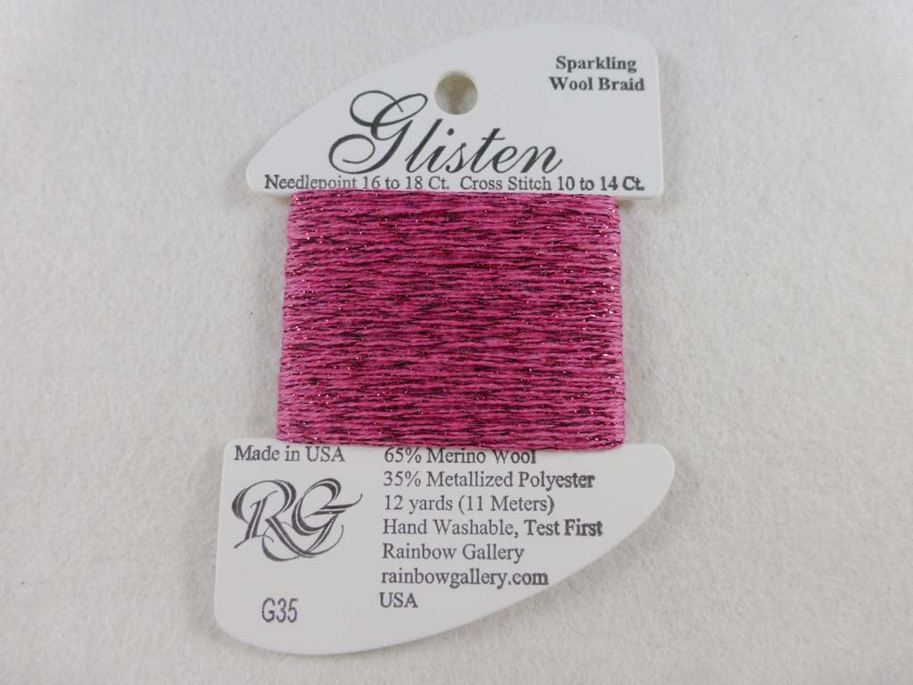 Glisten G35 Magenta by Rainbow Gallery From Beehive Needle Arts