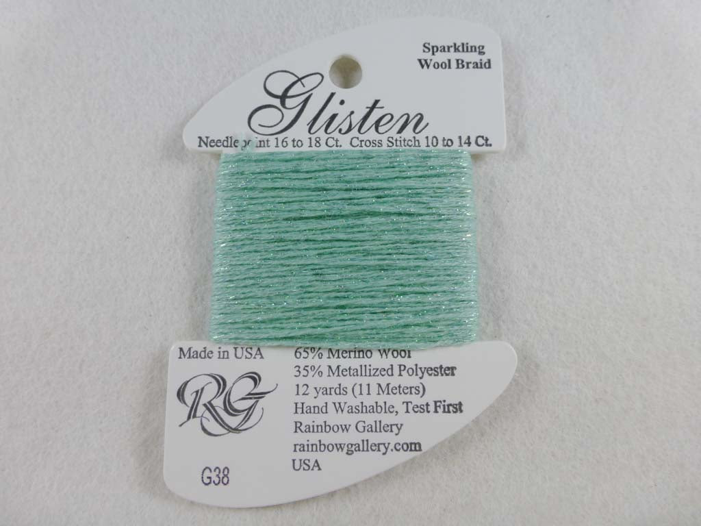 Glisten G38 Creme de Menthe by Rainbow Gallery From Beehive Needle Arts