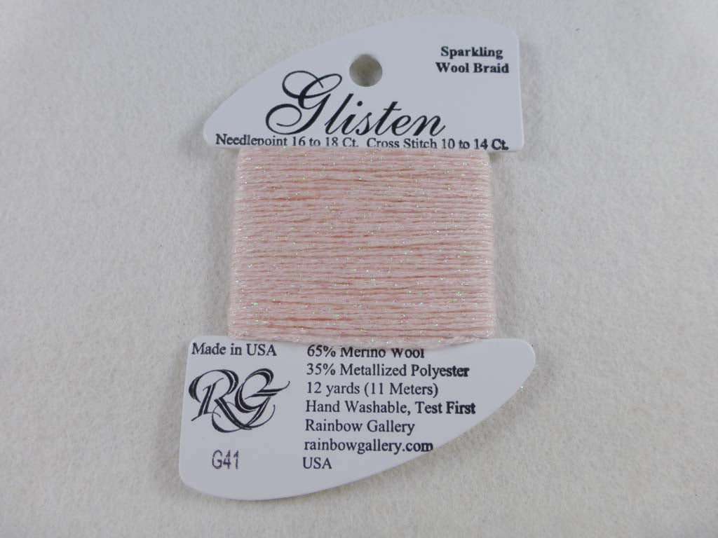 Glisten G41 Barely Pink by Rainbow Gallery From Beehive Needle Arts