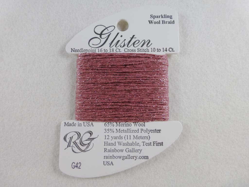Glisten G42 Heather Rose by Rainbow Gallery From Beehive Needle Arts