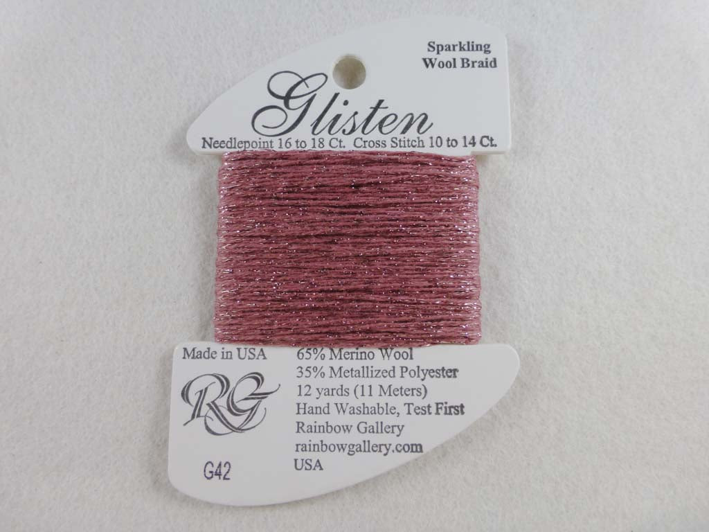Glisten G42 Heather Rose by Rainbow Gallery From Beehive Needle Arts